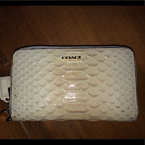 Coach Wallet Snake Embossed Leather